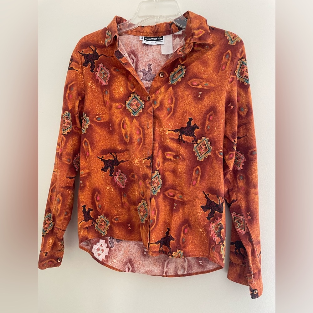 Women’s Orange Vintage Panhandle Slim shirt
